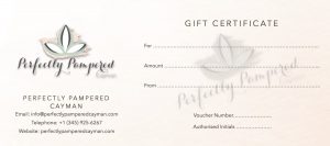 Cayman Gift Certificates - Perfectly Pampered Cayman
