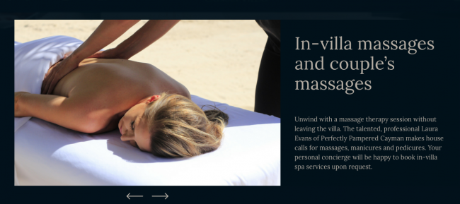 Preferred spa vendor for Luxury Cayman Villas