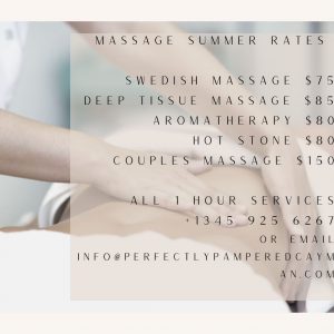 Massage Summer Rates | Grand Cayman Mobile Massage